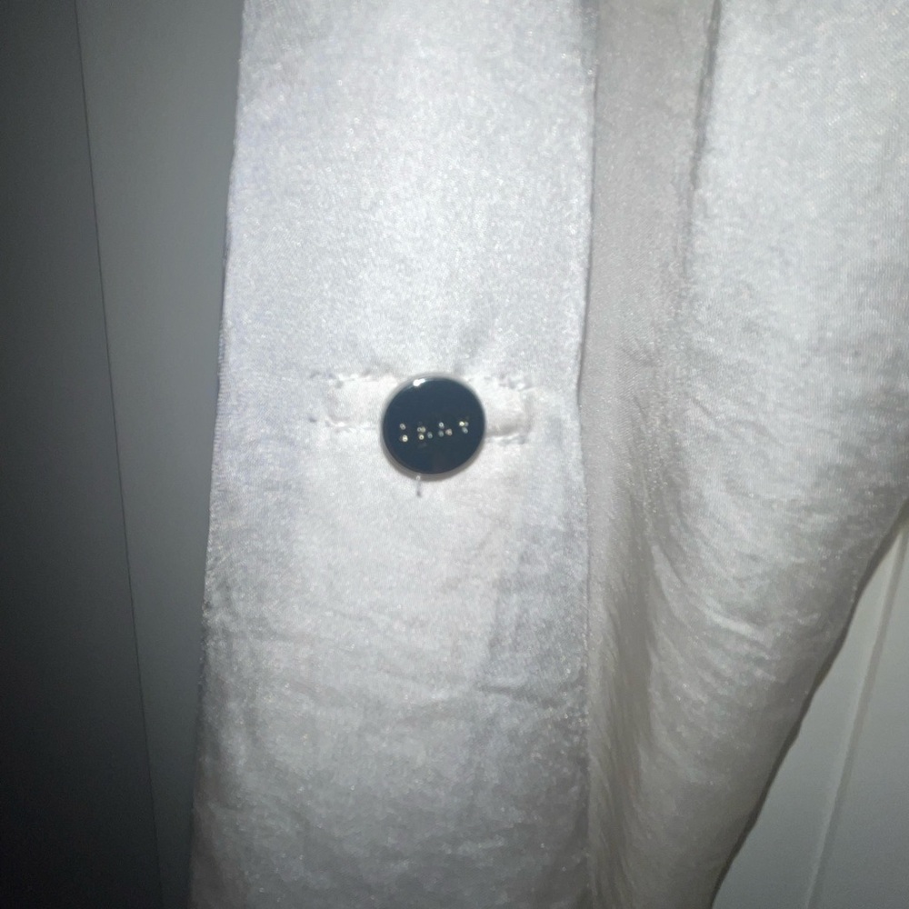 DKNY Long Elegant White Button-Up Dress NWT - Picture 6 of 7